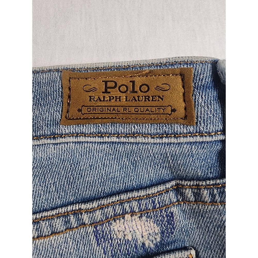 Polo by Ralph Lauren Kids Light Wash Denim Jeans with Embroidered Detail - Picture 11 of 16